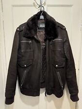 AVIATRIX MENS LAMB REAL LEATHER AVIATORS JACKET DARK BROWN SIZE XL