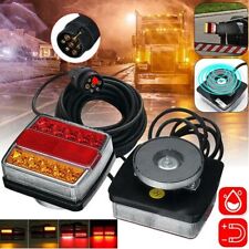 2X Magnetic LED Trailer Towing Lights Rear Tail Board Lamps 7.5m Cable Universal