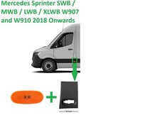 Mercedes Sprinter LWB Plastic Protective Moulding Strip + MARKER N/S 2018>