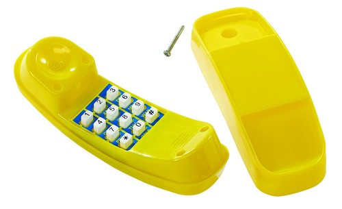 Plastic telephone with sounds - plastic,