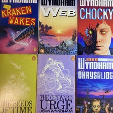 John Wyndham VTG Penguin Paperback 6 Book Bundle