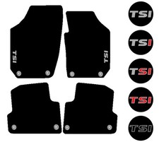 Fits Skoda Fabia 2007-2014 Black Tailored Car Mats TSI Badge/Motif/Embroidery