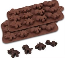 12 Dinosaurs Silicone Mould Chocolate Fondant Jelly Sugar Ice Cube Mold Baking