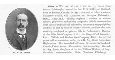 William Mitchell Miller of Great King Street, Edinburgh - Antique Print 1904