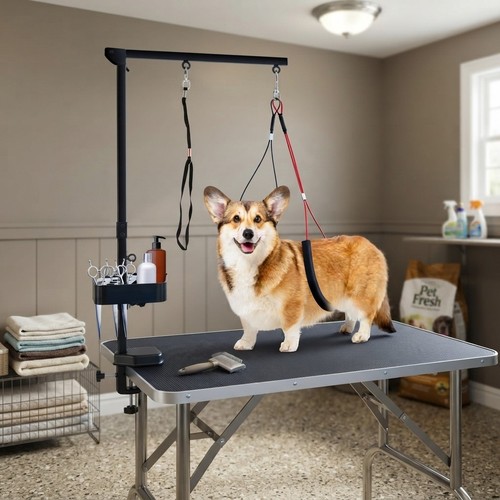 Foldable dog grooming arm - grooming,
