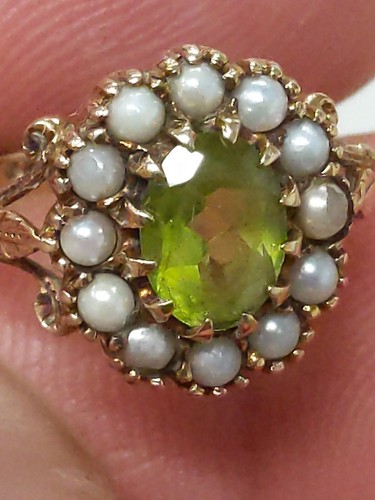 Antique 9ct gold - 9ct, peridot