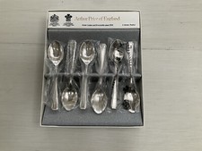 Harley 6 Coffee Spoons Arthur Price of England - Silver Plated/Boxed VGC RRP £96