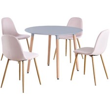 Round 4 Seat Grey Dinner Table