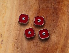 Red Poppy Flower flotting charms 