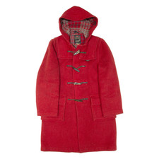 GLOVERALL Womens Duffle Coat Red Wool M
