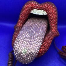 Novelty Red Lips And Tongue Diamanté Phone