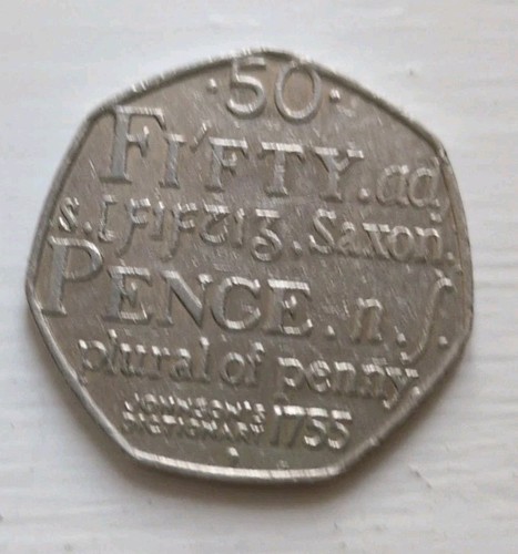 Dictionary 50p coin samuel - 50p, (samuel