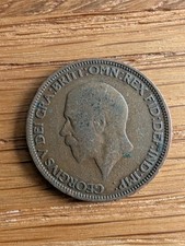 King George V Half Penny Coin