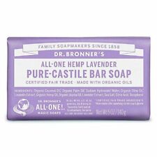 Dr Bronner All-One Pure Lavender Castile Soap Bar 140g x2 Organic Vegan Skincare