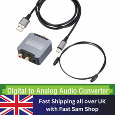 192KHz DAC Converter, Digital SPDIF Toslink to Analog Stereo Audio R/L Converter