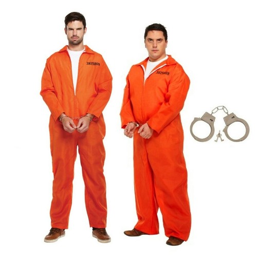 Mens prisoner costume orange - costume,