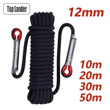 12mm Static Climbing Rope High Strength Polyester for Rescue Work 50m