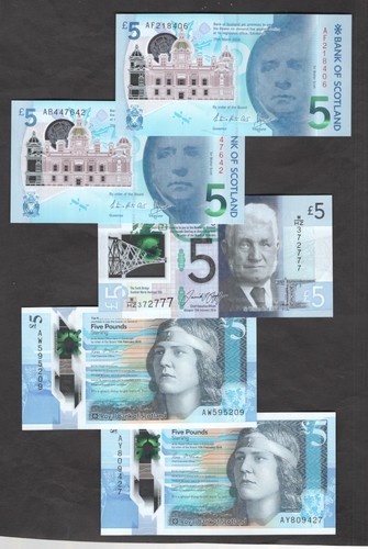 Scotland eight banknotes - scotland.,