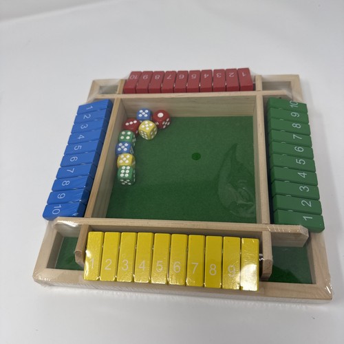 Wooden dice board game shut - wooden,