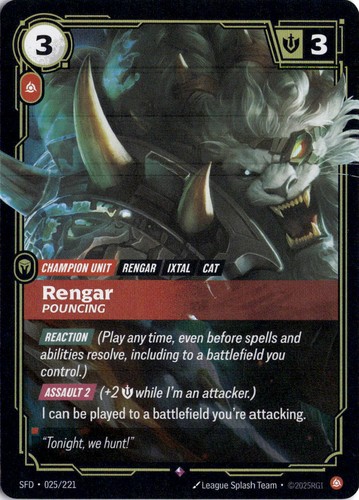 Riftbound rengar pouncing - rengar,