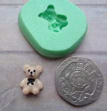 Mini Craft Mould: Micro Sitting Teddy Bear 10x13mm (PMC Wax Clay Resin Fondant)