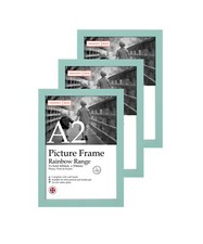 Pack of 3 Frames Rainbow Range Light Blue Photo Frame Picture Thin A5 A4 A3 A2