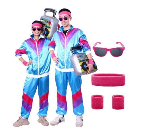 80s retro tracksuit shell suit - tracksuit,