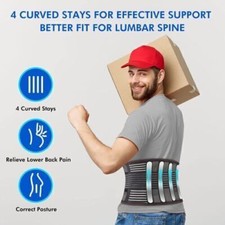 Back Brace for Lower Back Pain Relief Sciatica Breathable Lumbar Support Belt UK