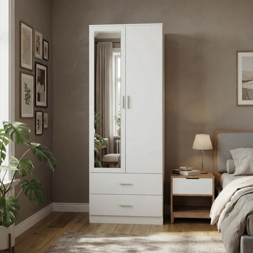 Modern door mirrored - 2-door,