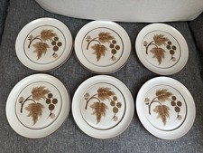 Set Of 6 of Denby Salad/dessert Plate Cotswold Pattern, Vintage Pottery 20cm