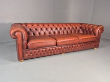 3 Seater Chesterfield Sofa Red