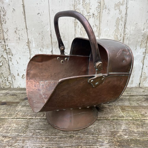 Antique copper helmet coal - antique,