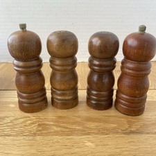 2 Sets Of Vintage Wooden Salt