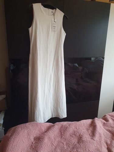 Zara lined linen off white - zara,