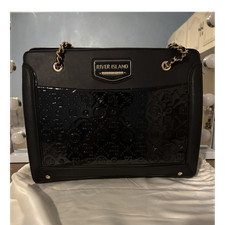 River island black patent - black,