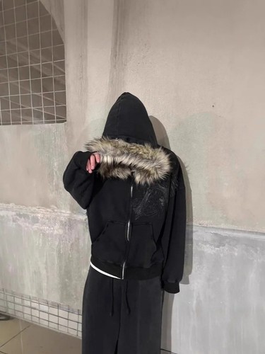 Women y2k gothic zip - zip, up