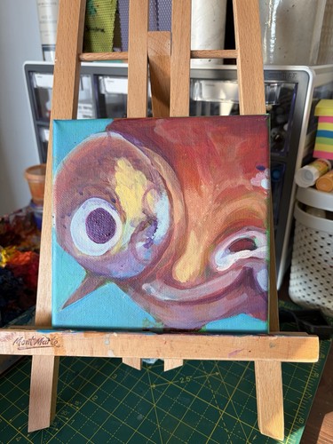 Original abstract gold fish - abstract,