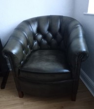 Tub Chair. Handcrafted In Full Grain Leather