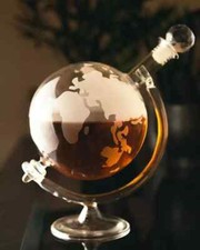 Glass Globe Drinks Decanter 700ml Dispenser Whiskey Wine Alcohol Gift Carafe