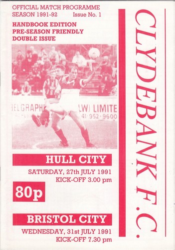Clydebank hull city 1991 - clydebank,