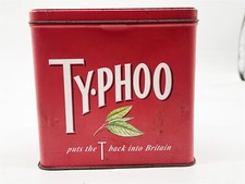 VINTAGE TYPHOO TY PHOO TEA HOUSEHOLD ADVERTISING TIN BOX