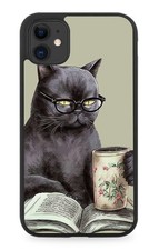 Funny Smart Black Cat Rubber
