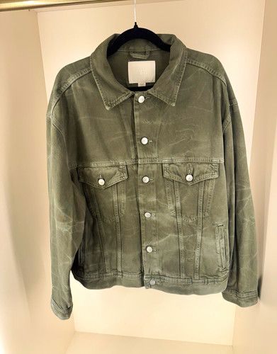 Zara men green cotton denim - men's,