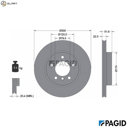 Brake disc 50448nhc - 50448nhc, for