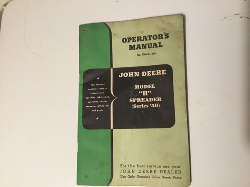 John deere operator manual - john,