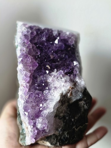 Large natural amethyst cluster - large,