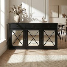 Modern Black 3 Mirror Door