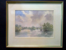 Vintage watercolour landscape - vintage,
