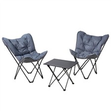 Grey padded butterfly - padded,