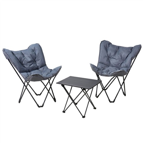 Grey padded butterfly - butterfly, folding